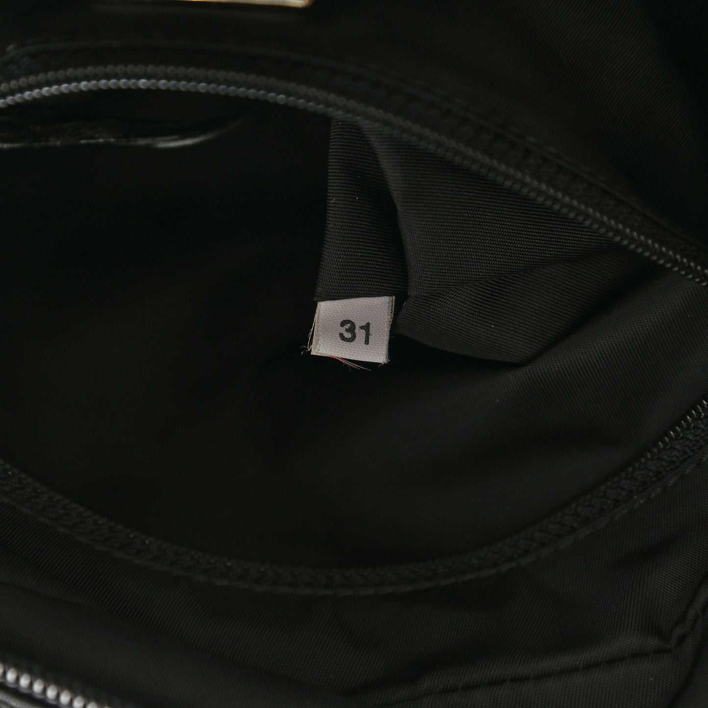 Tessuto Nylon Raso Bear Small Handle Bag Black