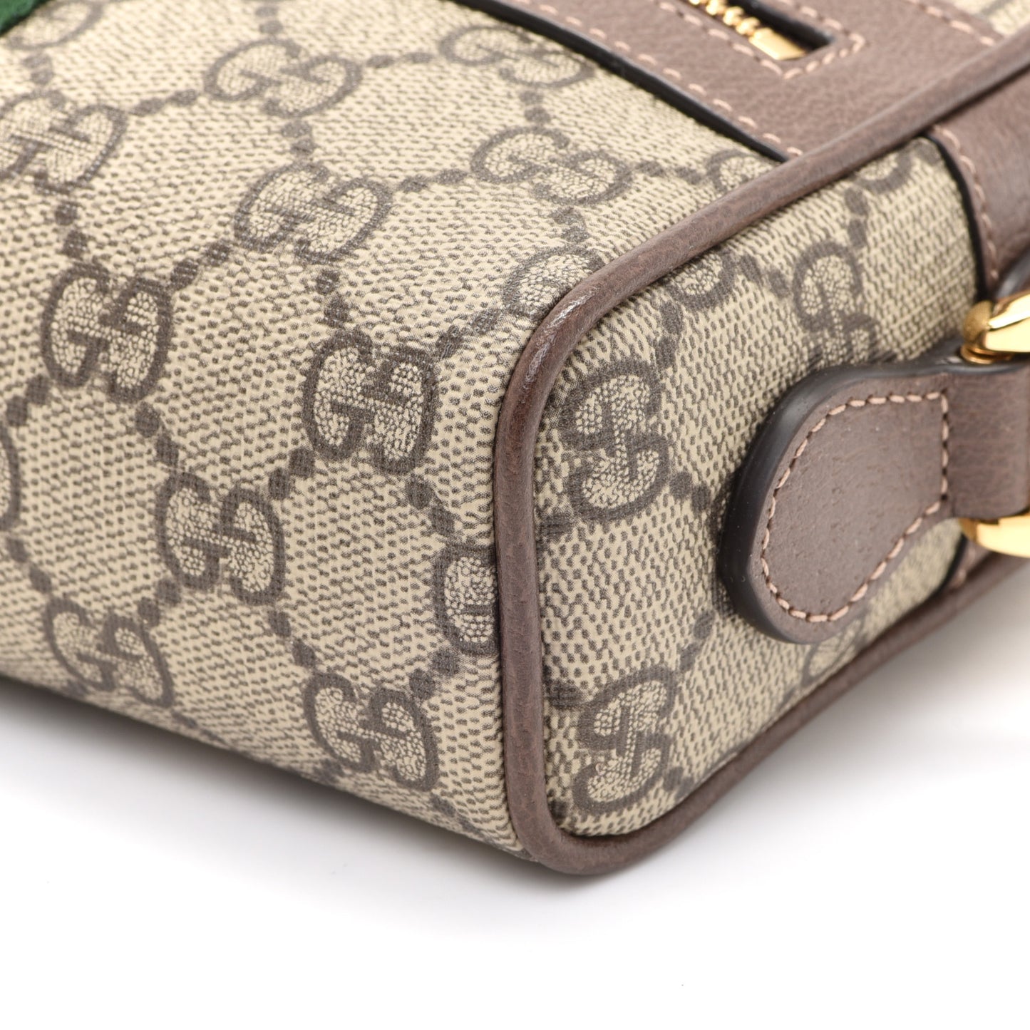 GG Supreme Monogram Web Mini Ophidia Shoulder Bag Brown