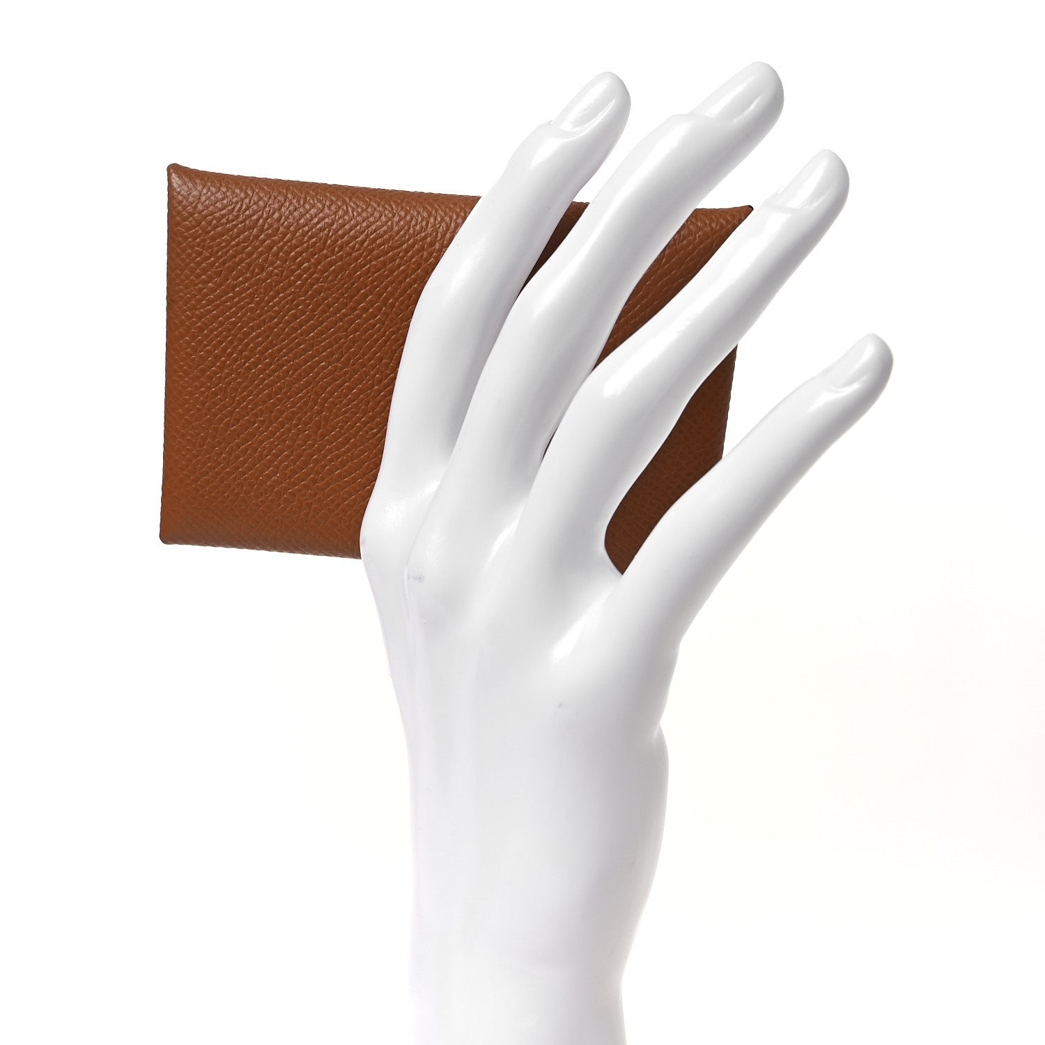 Hermes Epsom Calvi Card Case Gold 2 of 8