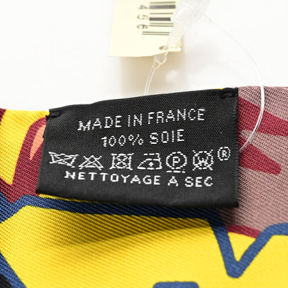 Hermes Silk Graff Graffiti Twilly Black Jaune Vert 3 of 4
