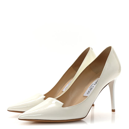 Jimmy Choo Patent Alia Pumps 37.5 White 4 of 9