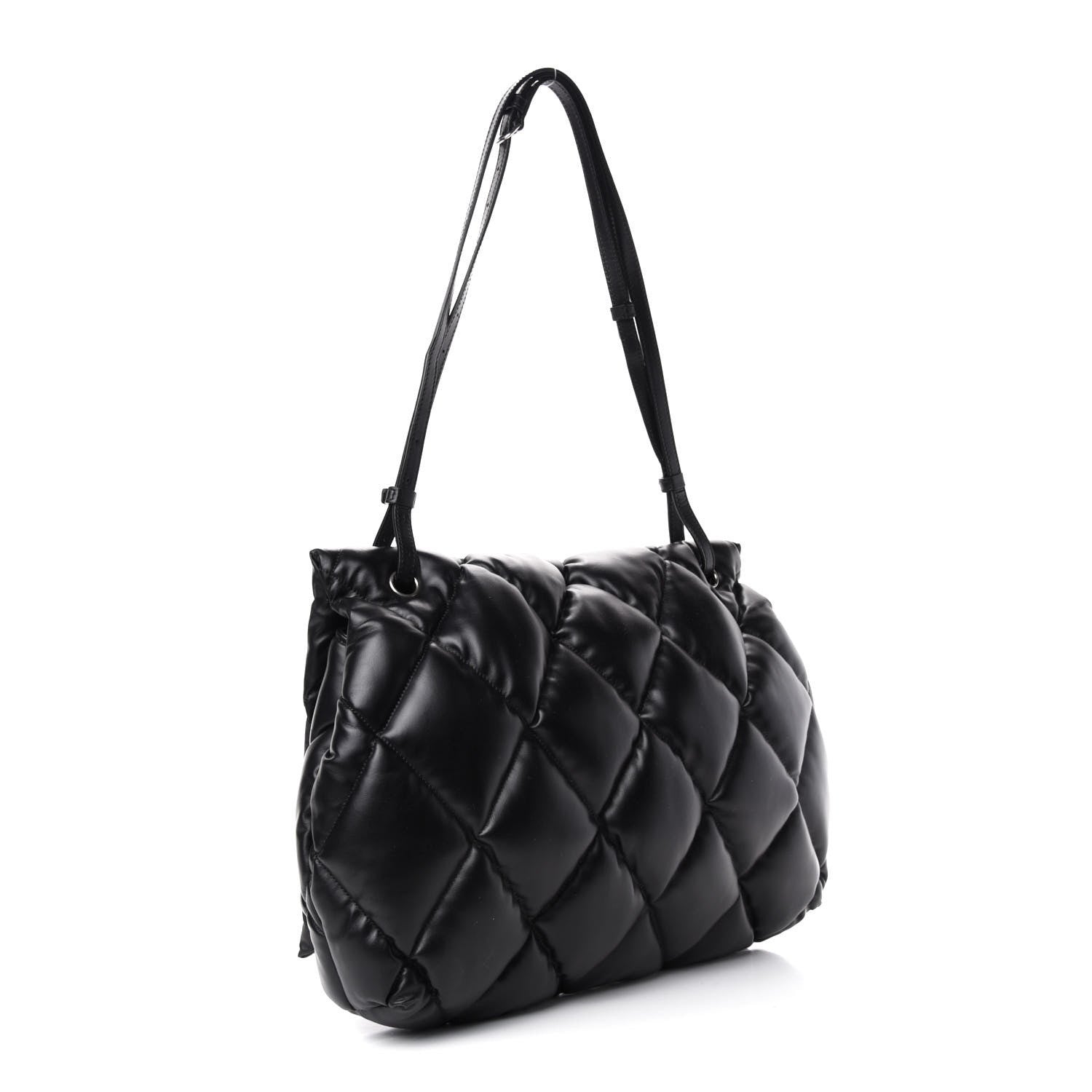Balenciaga Nappa Calfskin Quilted Large Touch Shoulder Bag Black 3 of 14