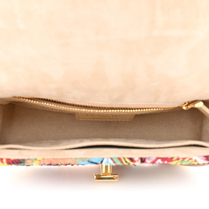 Christian Dior Raffia Floral Embroidered Small Caro Bag Multicolor 5 of 13