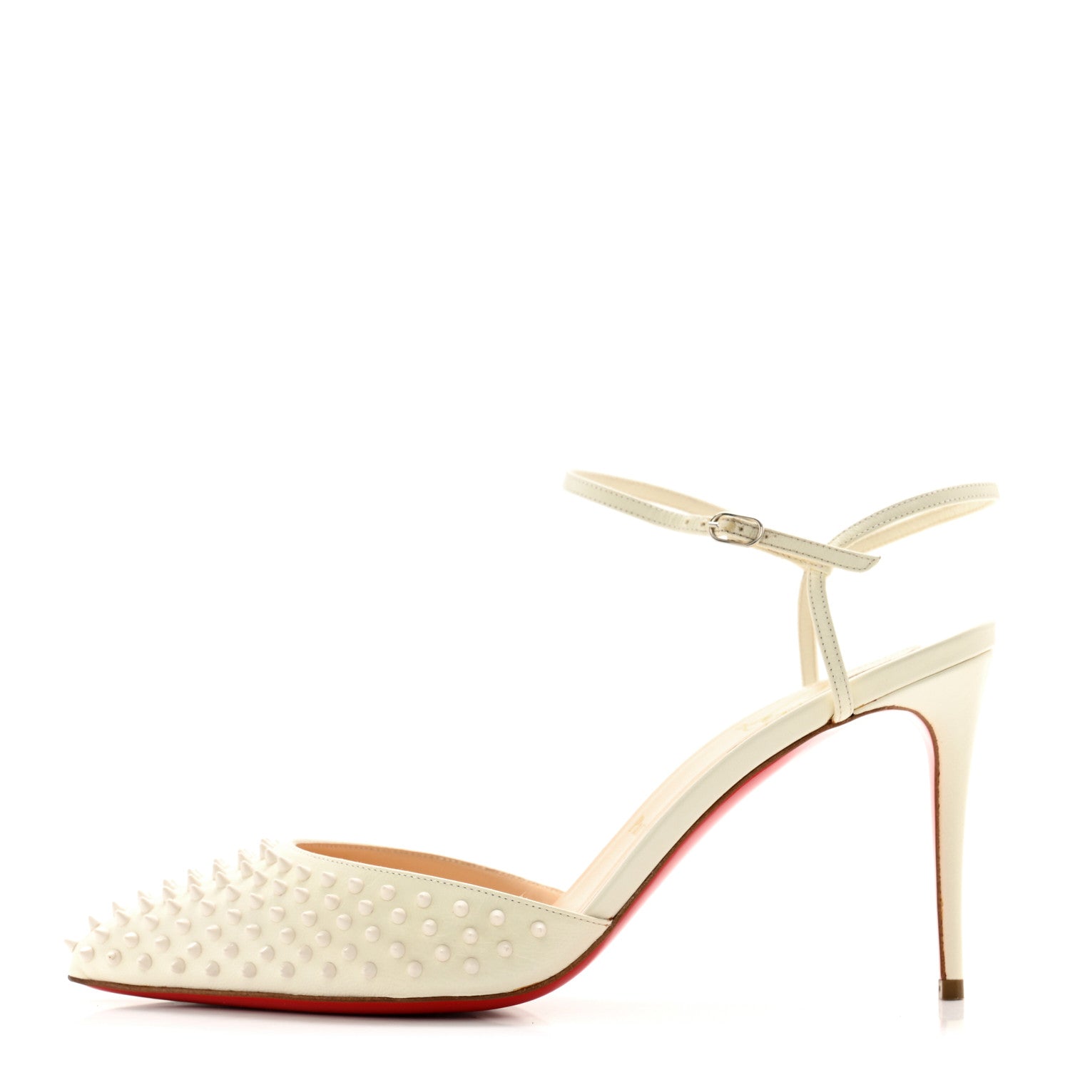 Christian Louboutin Kid Baila Spike 85 Pumps 40 White 1 of 12