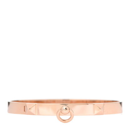 Hermes 18K Rose Gold PM Collier De Chien Bracelet ST 1 of 5