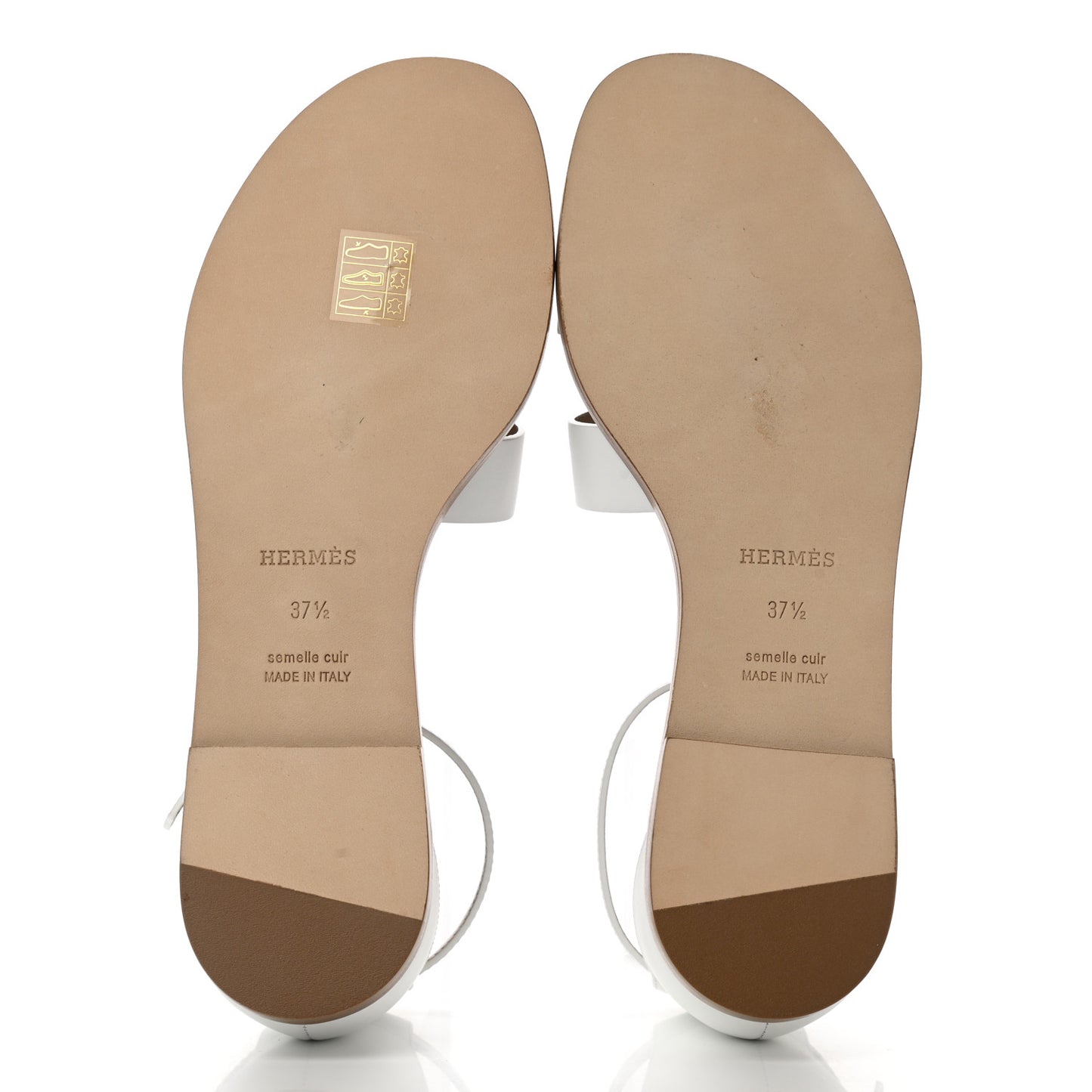 Calfskin Santorini Sandals 37.5 White