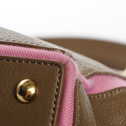 Saint Laurent Calfskin Canvas Medium Muse Two Taupe Pink 11 of 12