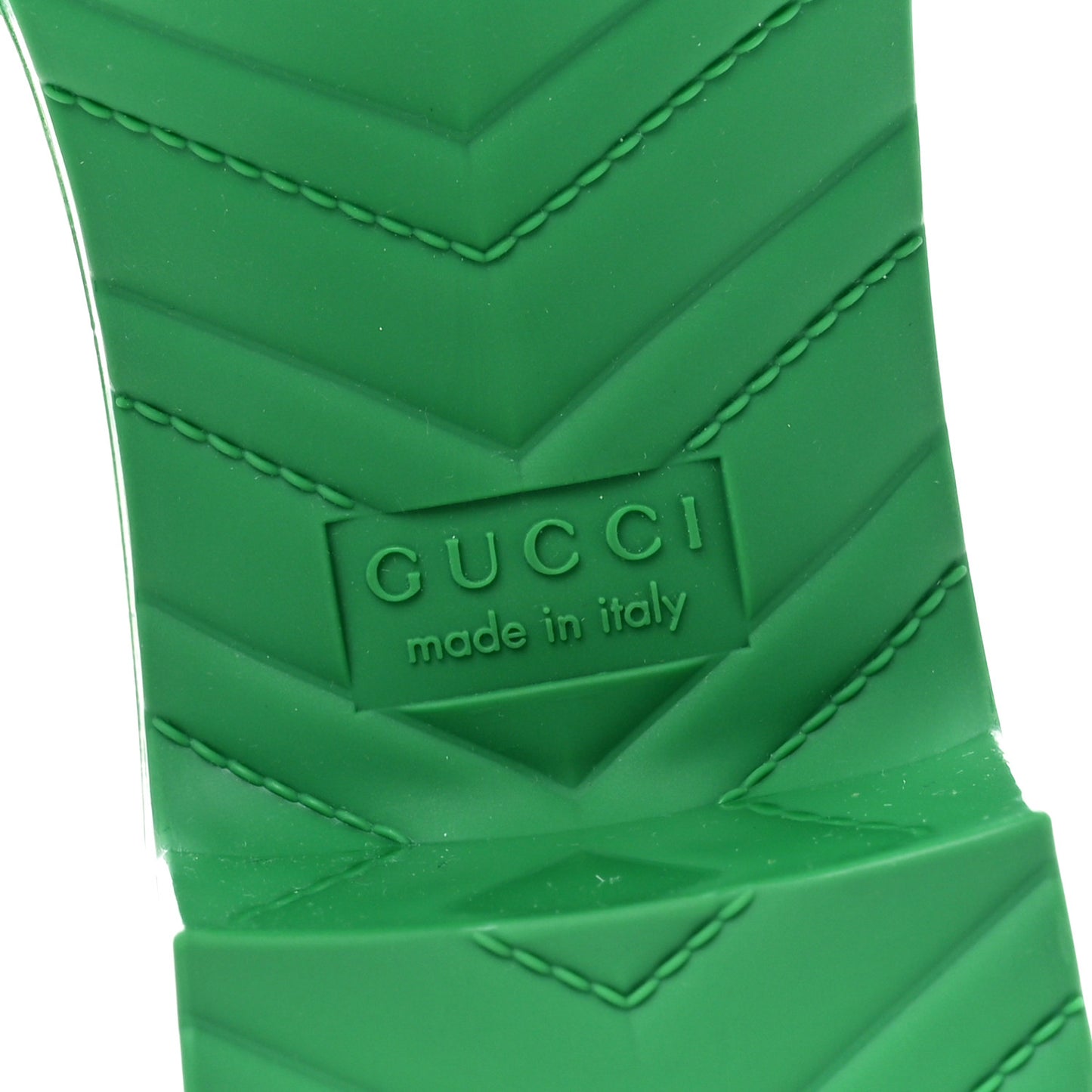 Rubber Gucci Logo Womens Platform 20/60mm Slide Sandals 40 New Shamarock