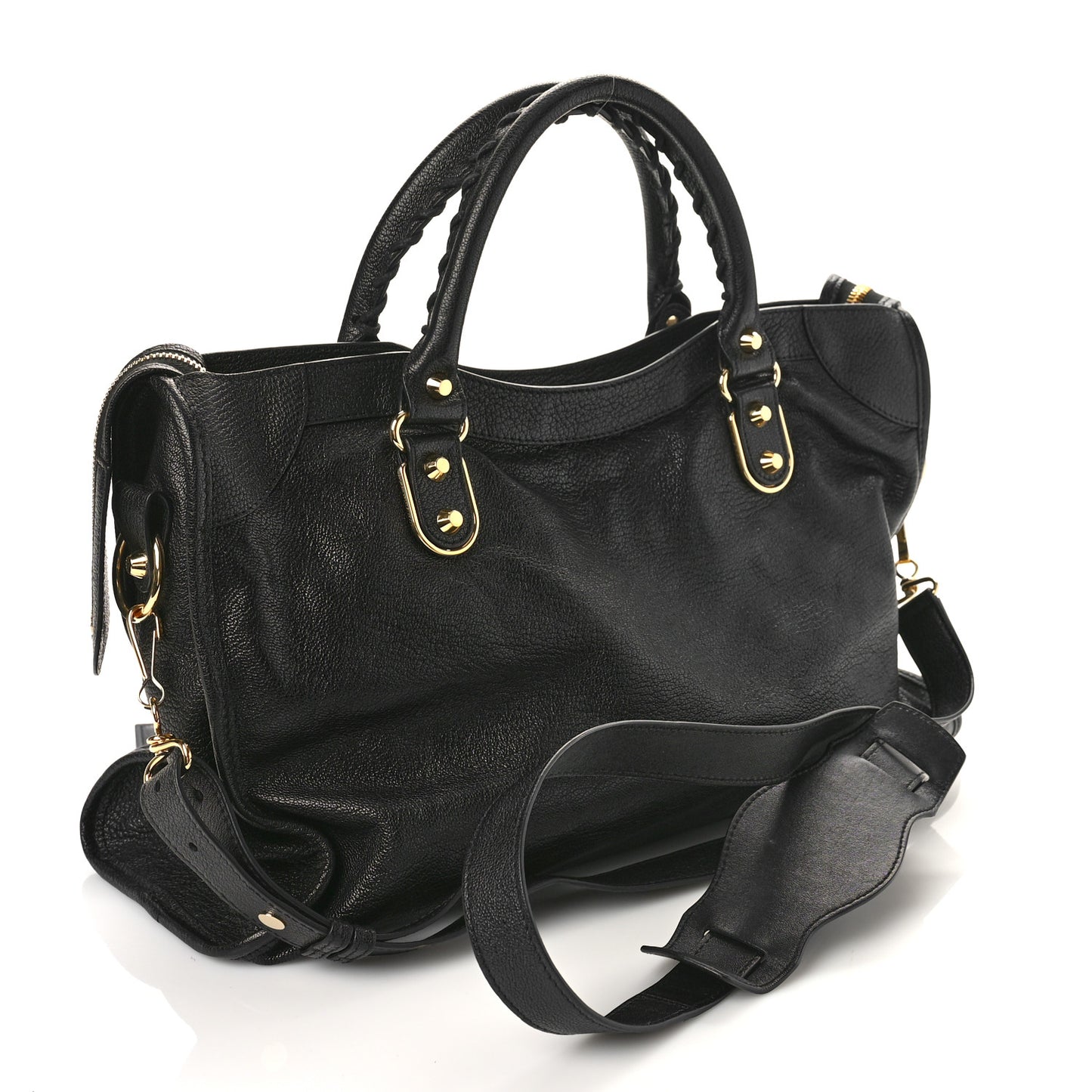 Chevre Gold Metallic Edge Hardware City Black