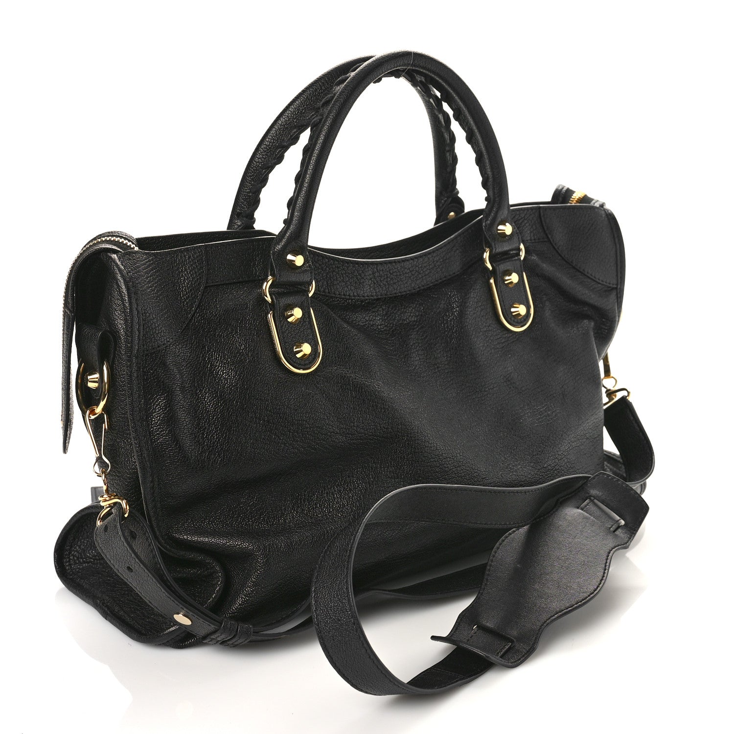 Balenciaga Chevre Gold Metallic Edge Hardware City Black 3 of 8