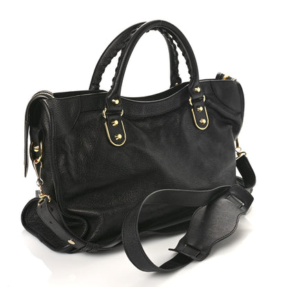 Balenciaga Chevre Gold Metallic Edge Hardware City Black 3 of 8