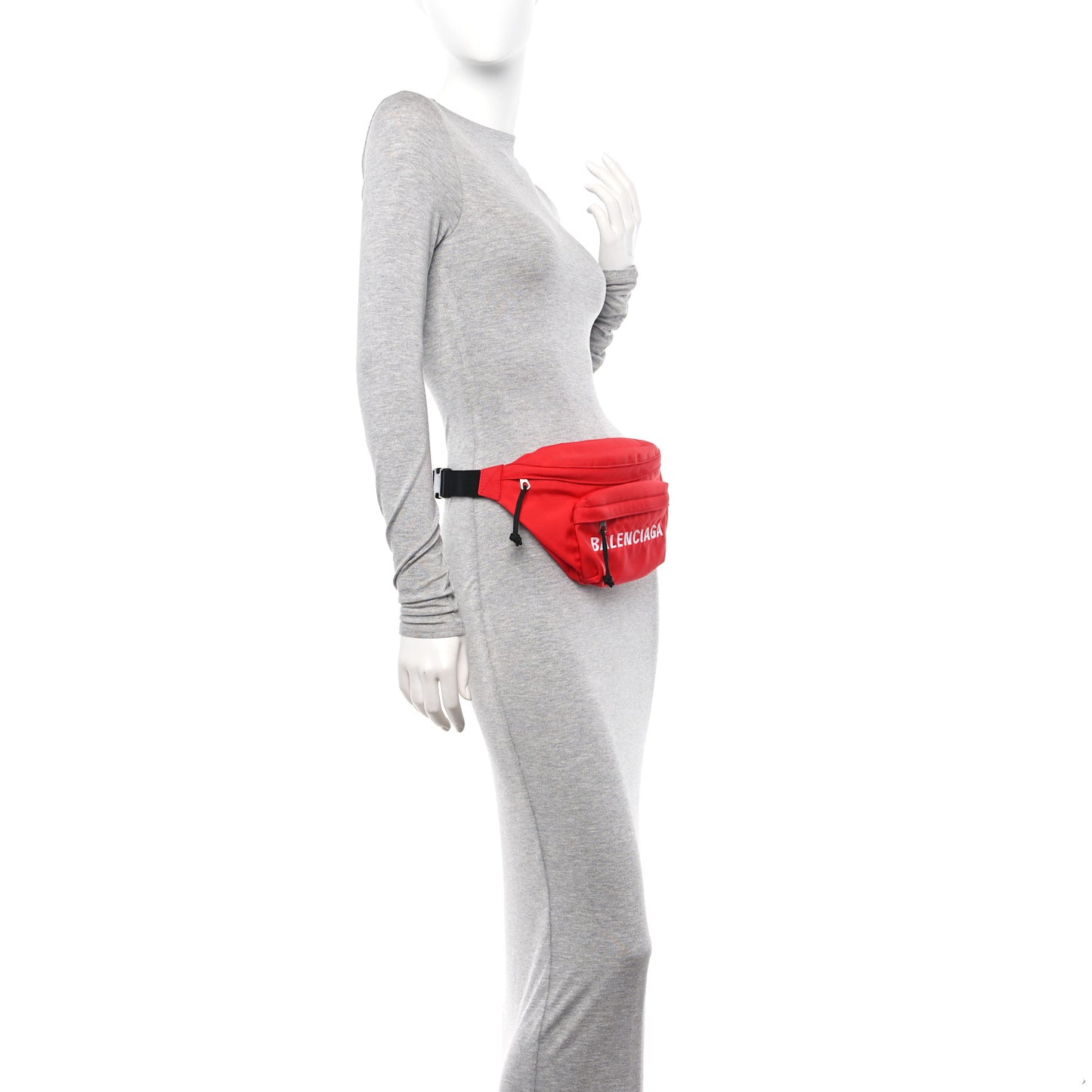 Sport Nylon Logo Embroidered Wheel Beltpack Bright Red White