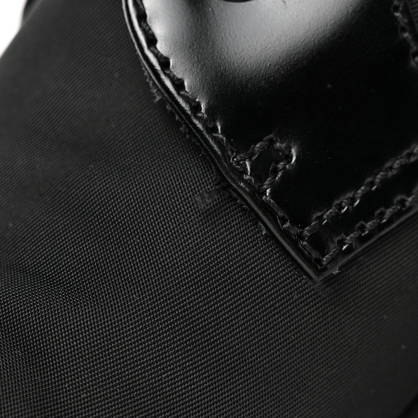 Spazzolato Re-Nylon Metal Triangle Logo Lace Up 55mm Ankle Boots 36.5 Black