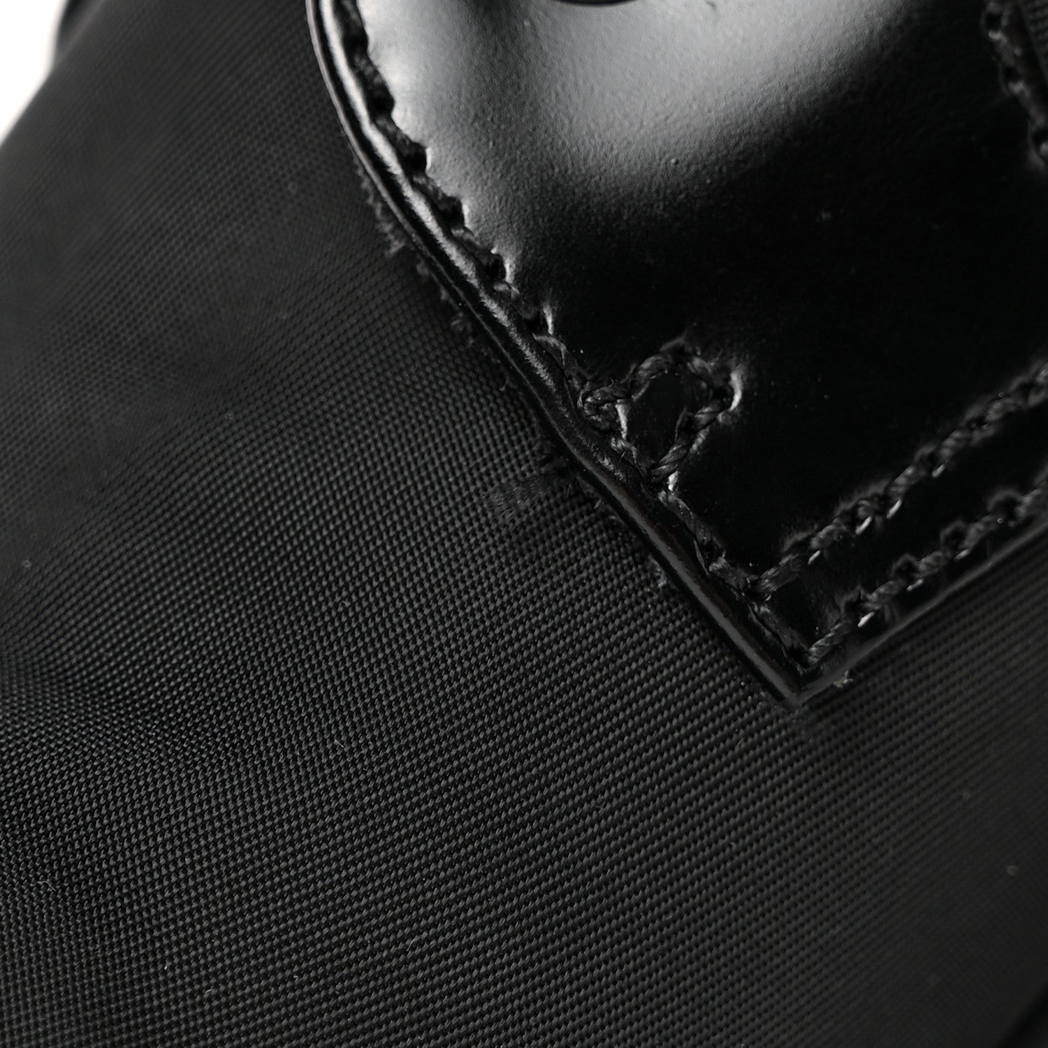 Prada Spazzolato Re-Nylon Metal Triangle Logo Lace Up 55mm Ankle Boots 36.5 Black 10 of 13