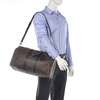 Louis Vuitton Monogram Macassar Keepall Bandouliere 45 2 of 9