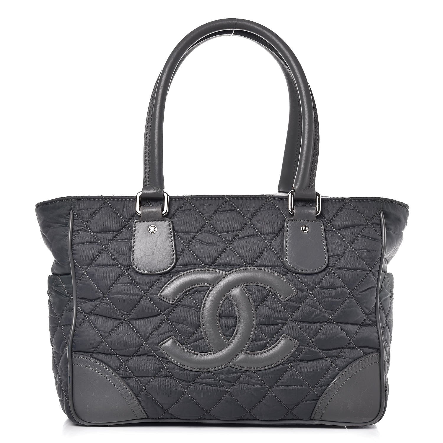 Chanel Nylon Calfskin Paris New York Tote Bag Grey 1 of 7