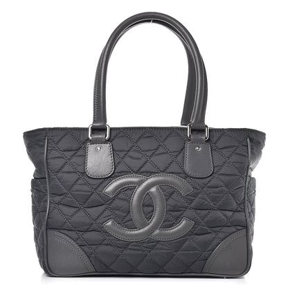 Chanel Nylon Calfskin Paris New York Tote Bag Grey 1 of 7