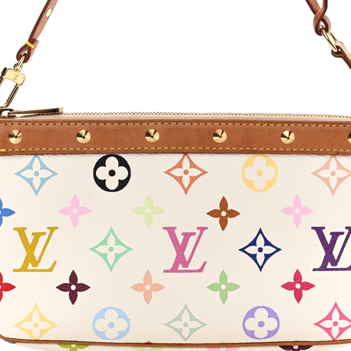 Monogram Multicolor Pochette Accessories White