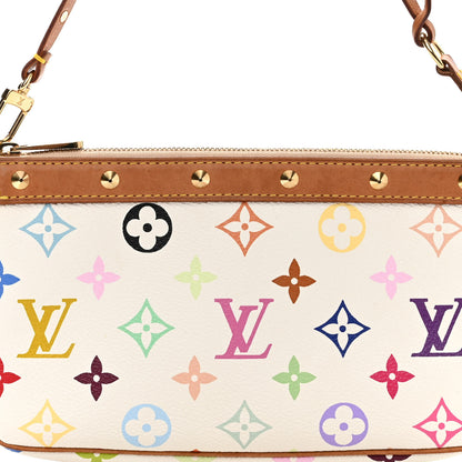 Louis Vuitton Monogram Multicolor Pochette Accessories White 8 of 10