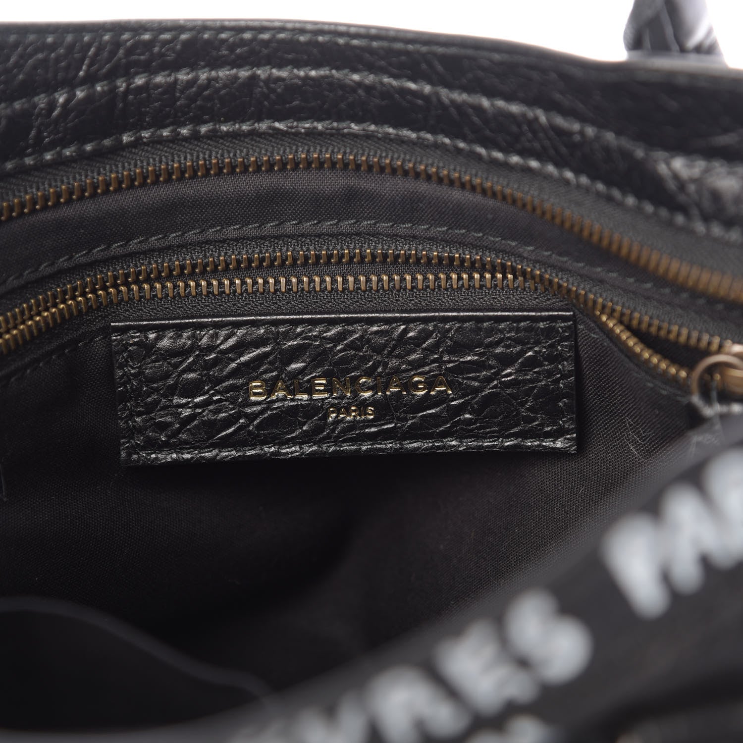 Balenciaga Agneau Classic Hardware Graffiti All Over S City Black 6 of 12