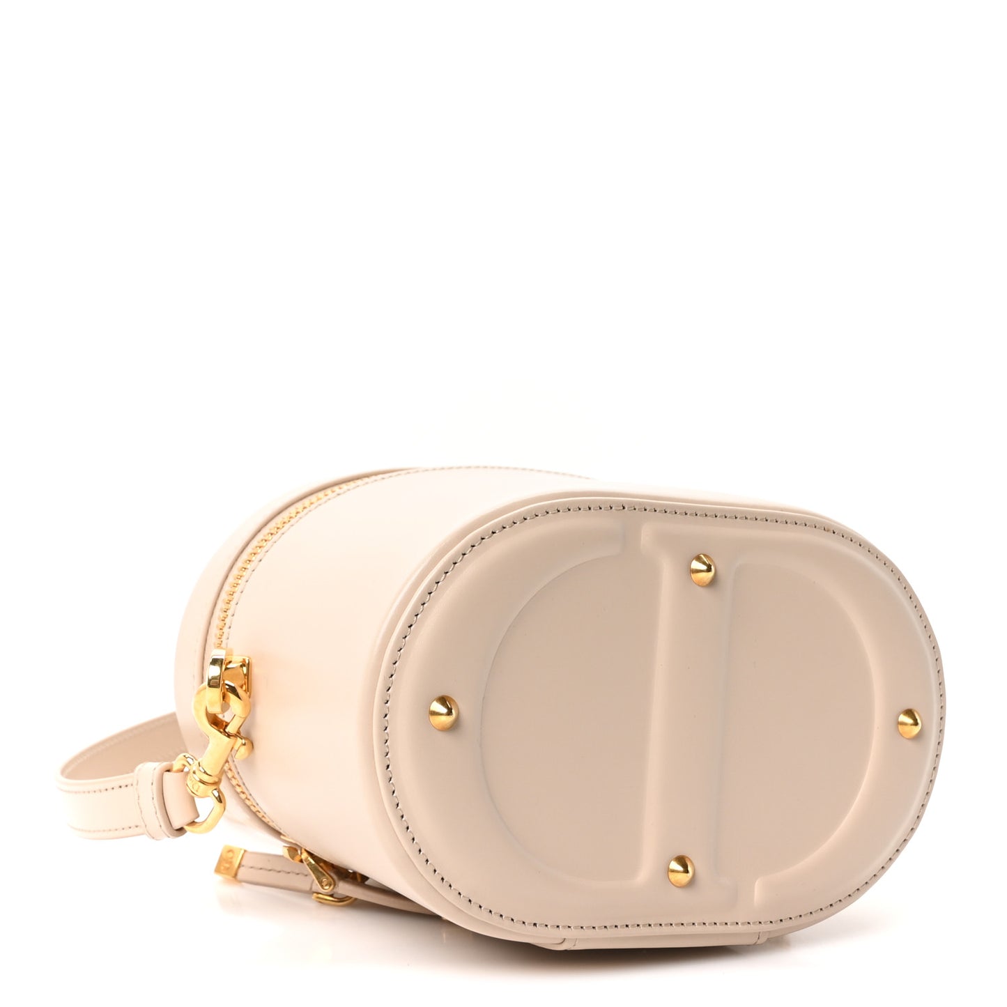 Calfskin CD Signature Vanity Caramel Beige