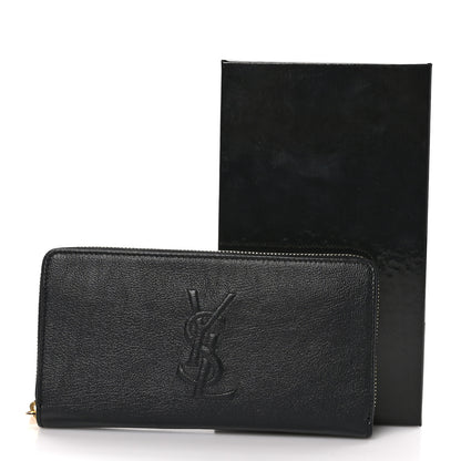 Saint Laurent Chevre Belle De Jour Zip Around Wallet Black 10 of 10