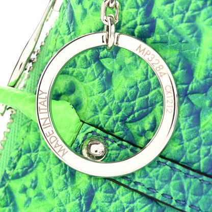 Louis Vuitton Taurillon Illusion Mini Keepall Earphones Pouch Bleu Vert 4 of 4