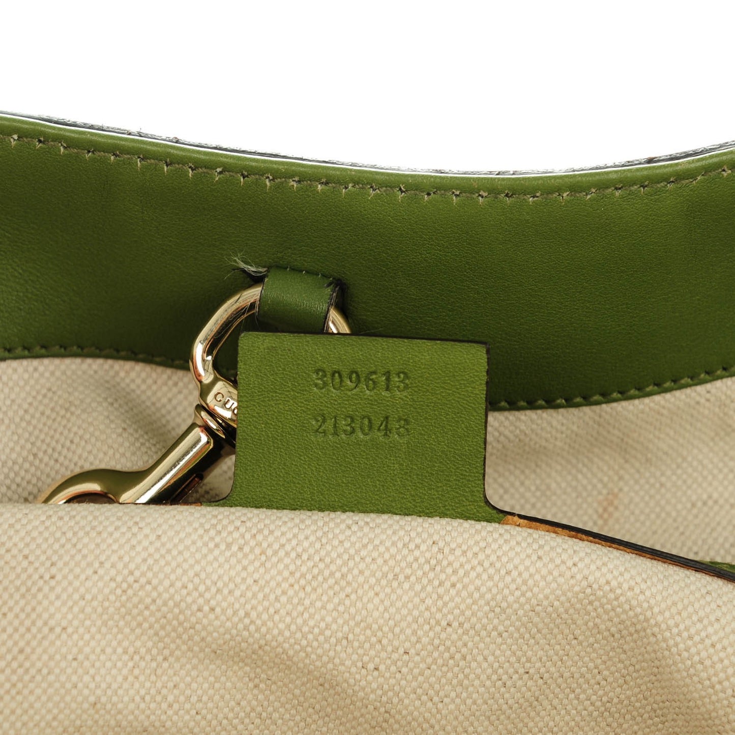 GG Supreme Monogram Medium Nice Tote Green