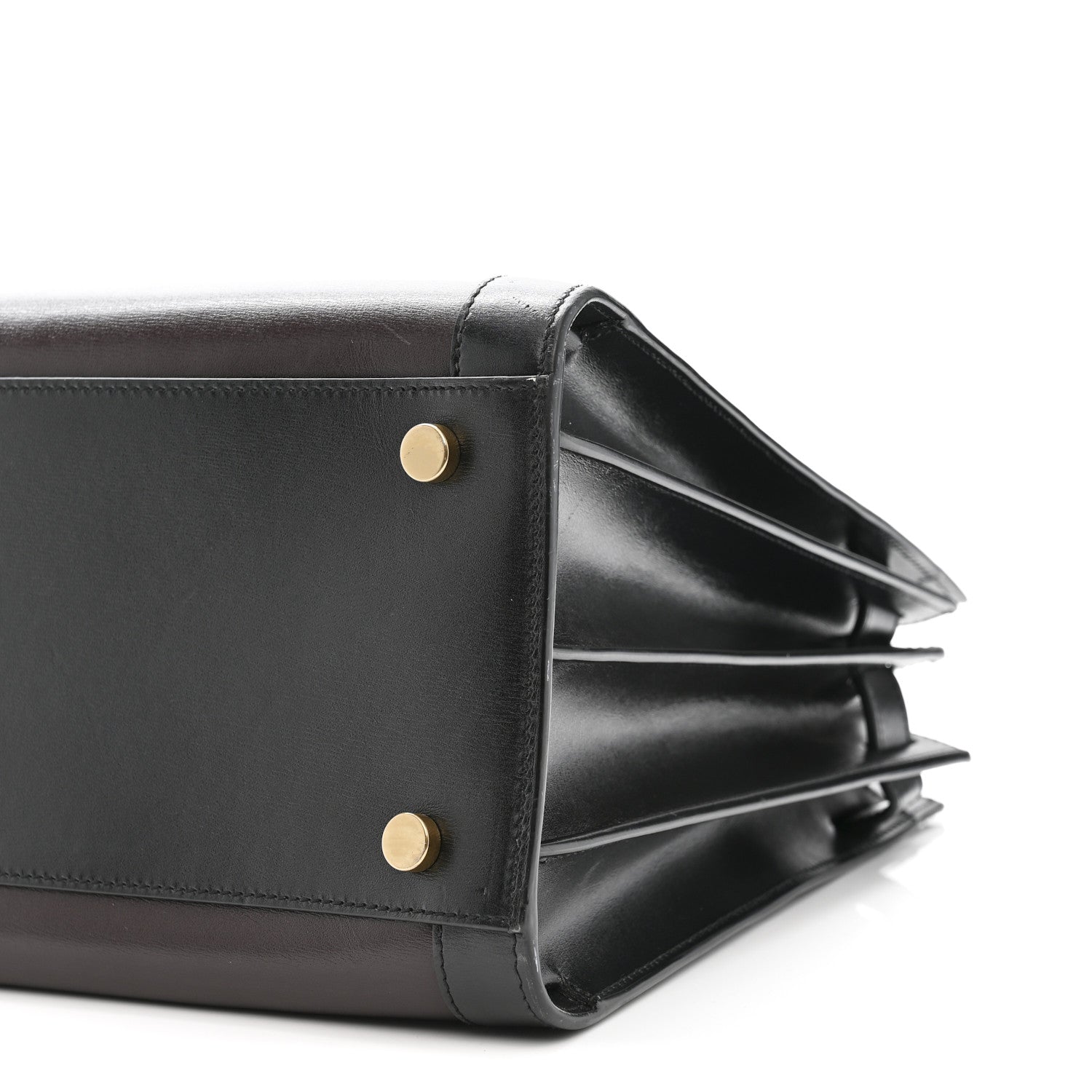 Saint Laurent Calfskin Bi-Color Small Sac De Jour Burgundy Black 11 of 15