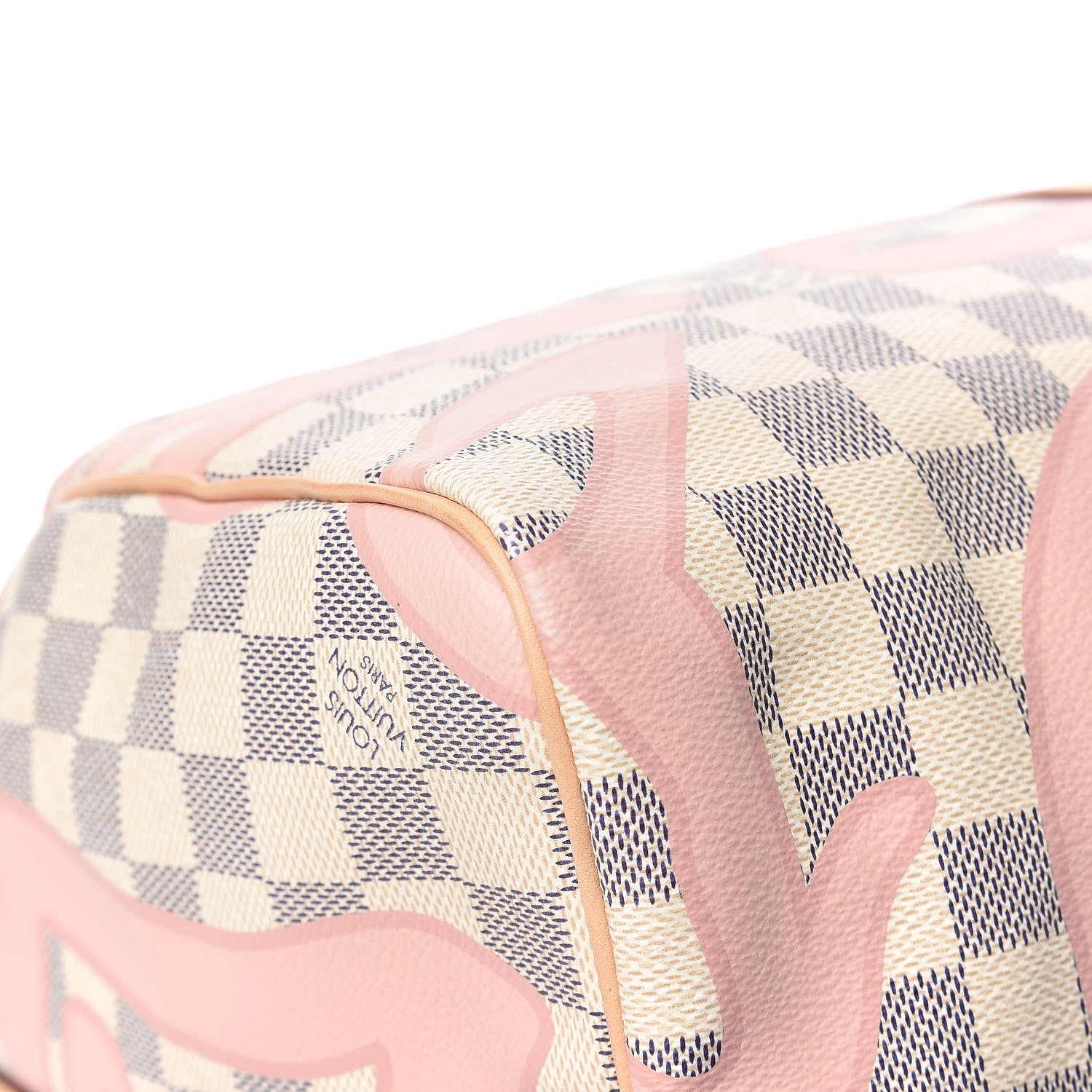 Louis Vuitton Damier Azur Tahitienne Keepall Bandouliere 50 Rose Ballerine 13 of 15