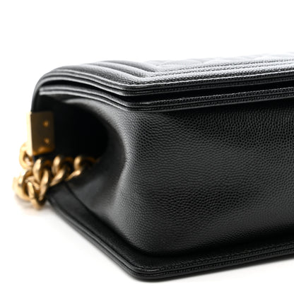 Chanel Caviar Quilted Medium Boy Flap Black 9 of 10