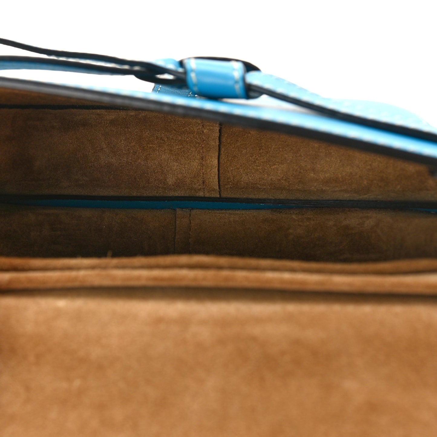 Grained Calfskin Mini Gate Crossbody Bag Peacock Blue