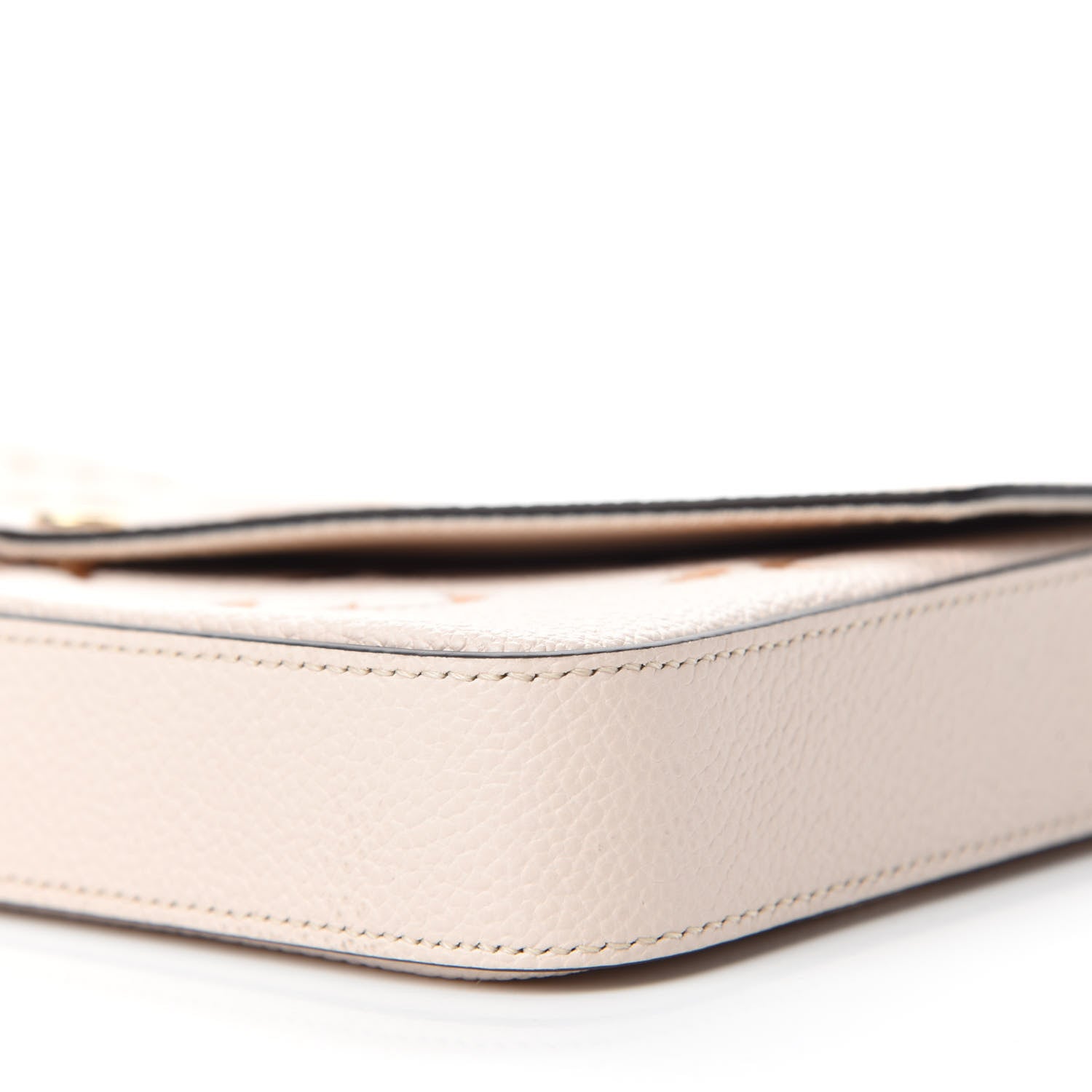 Louis Vuitton Empreinte Monogram Giant By The Pool Felicie Pochette Chain Wallet Cream Saffron 7 of 11