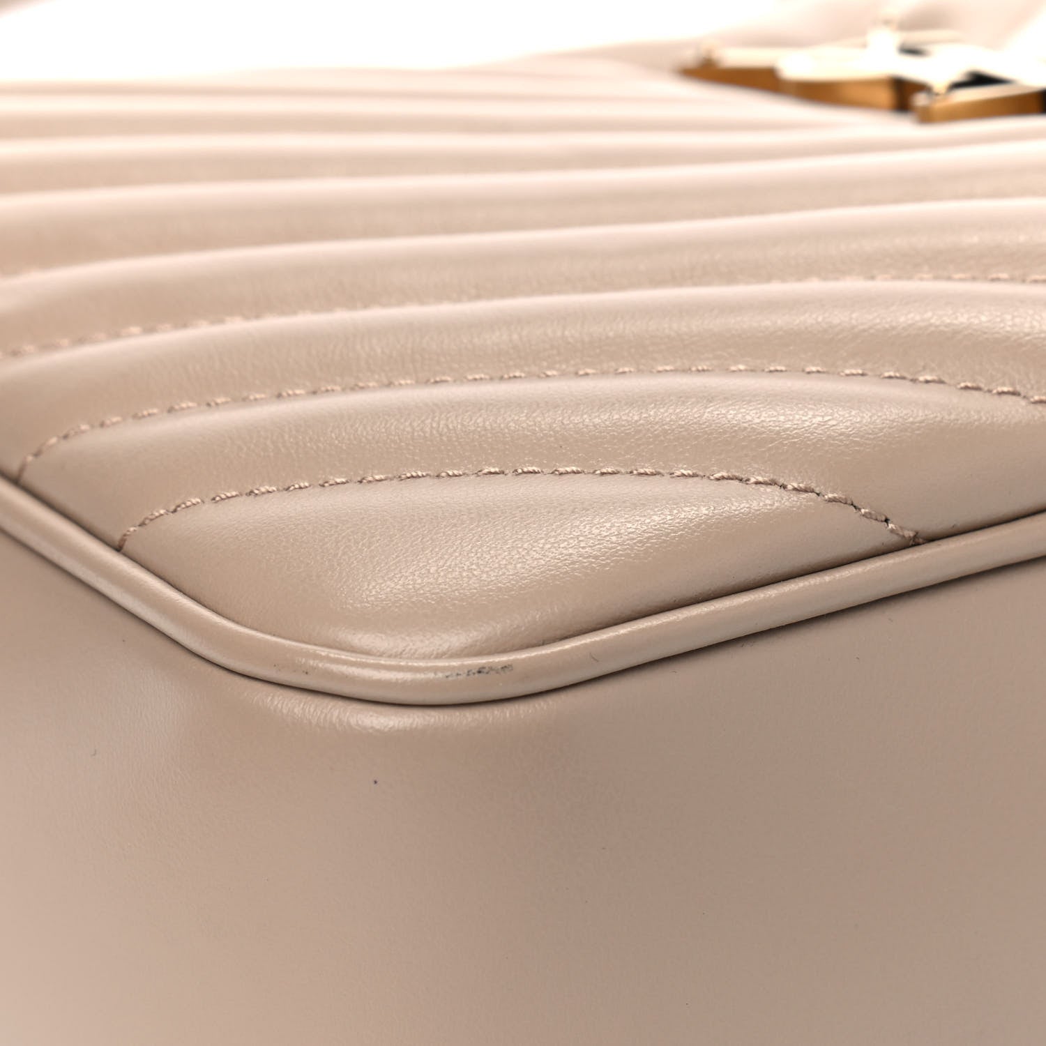 Saint Laurent Calfskin Matelasse Monogram Lou Camera Bag Dark Beige 5 of 6