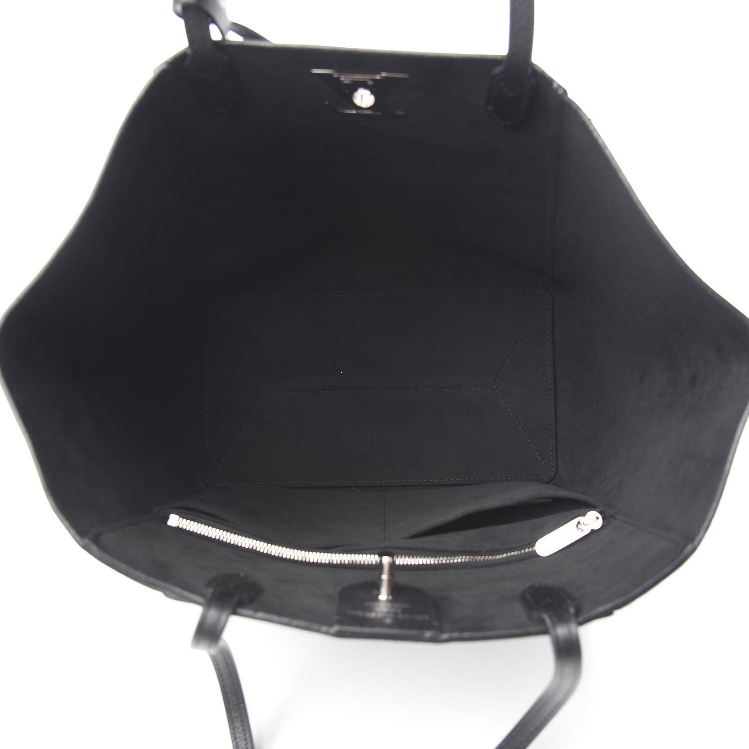 Louis Vuitton Calfskin Lockme Cabas Black 5 of 12