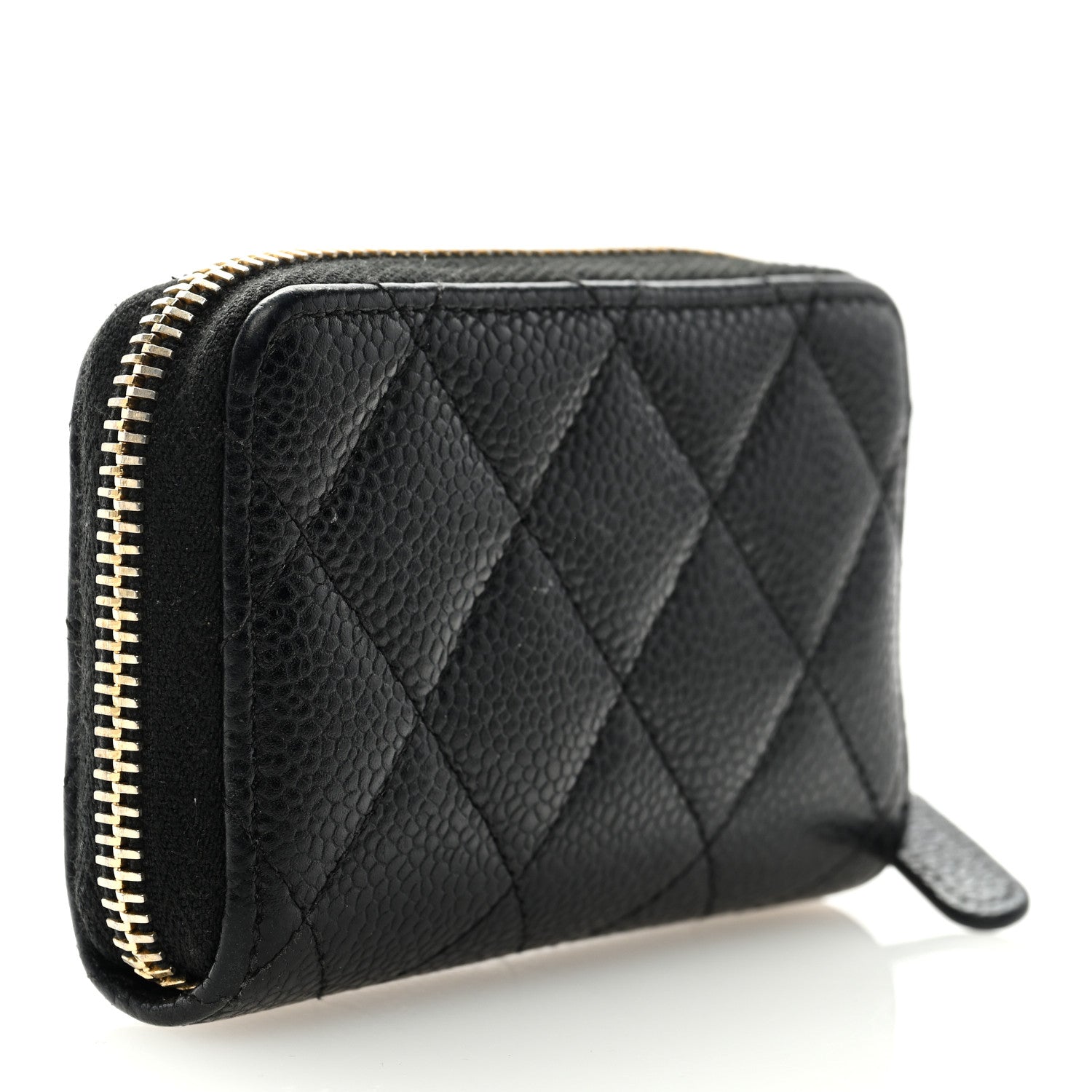 Chanel Caviar Quilted Zip Coin Purse Black 3 of 8