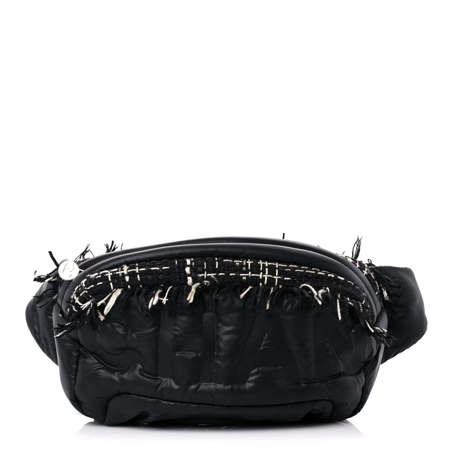 Chanel Nylon Tweed Coco Neige Belt Bag Black 1 of 8