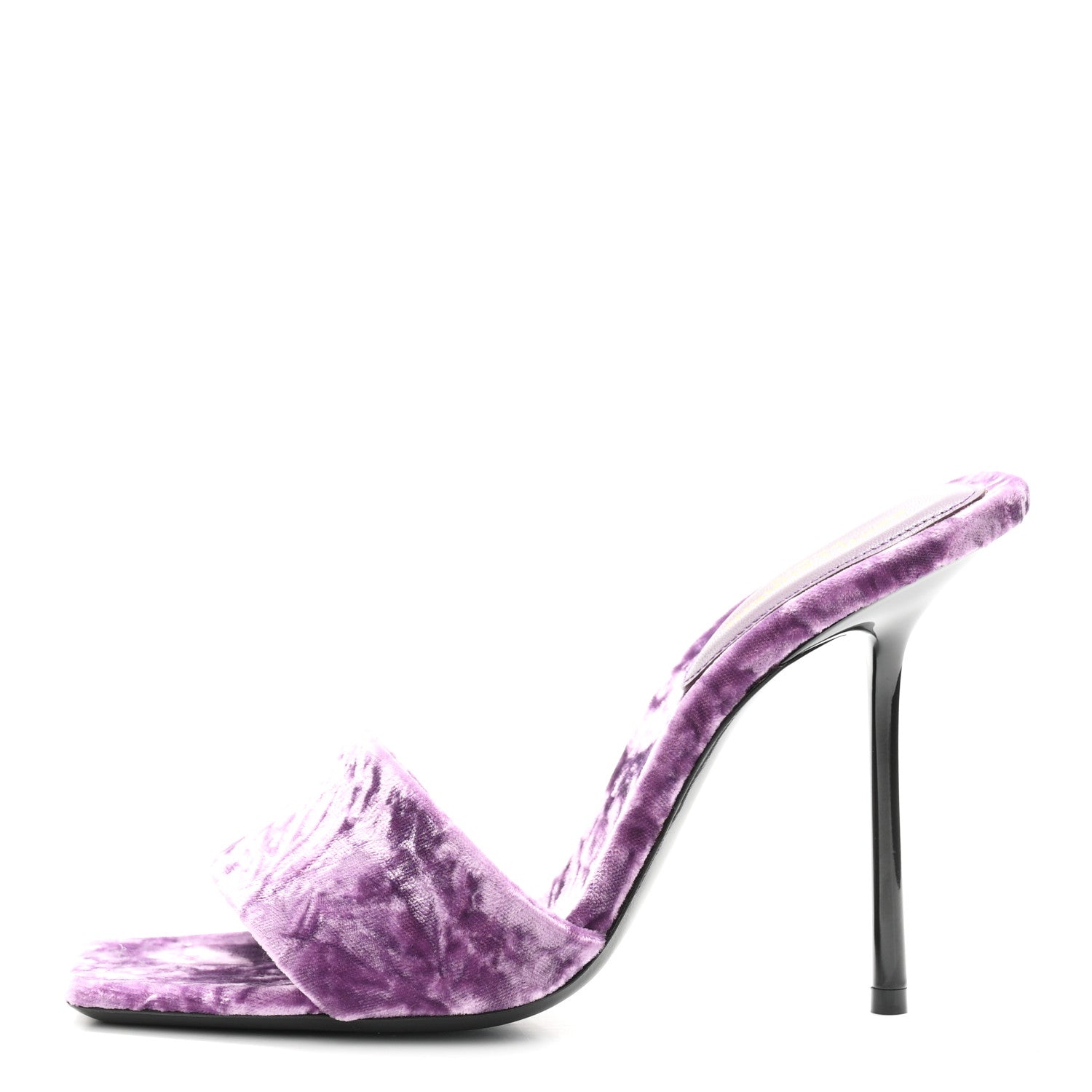 Saint Laurent Velvet Baliqua 105 Mule Sandals 36 Malva 1 of 10