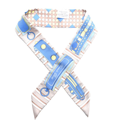 Hermes Silk Colliers De Chiens Remix Twilly 1 of 3