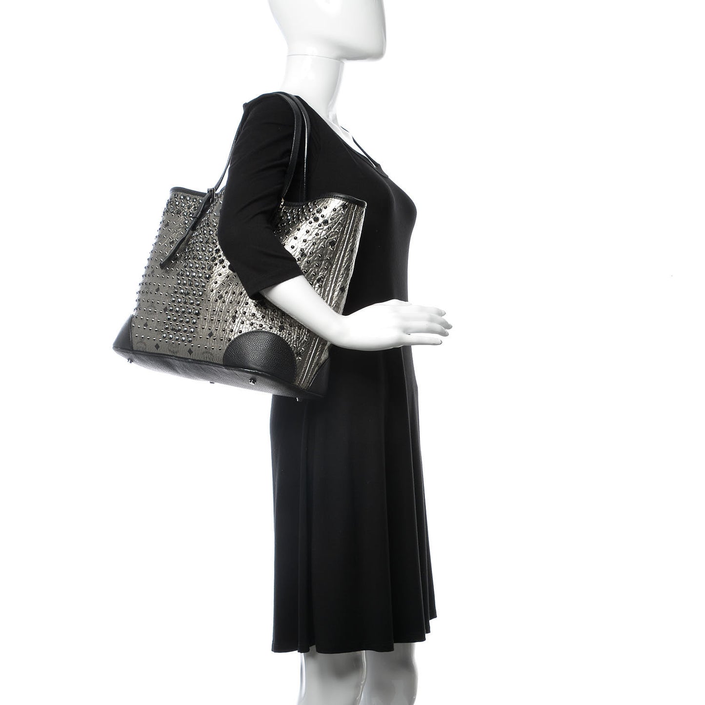 Visetos Diamond Medium Tote Silver