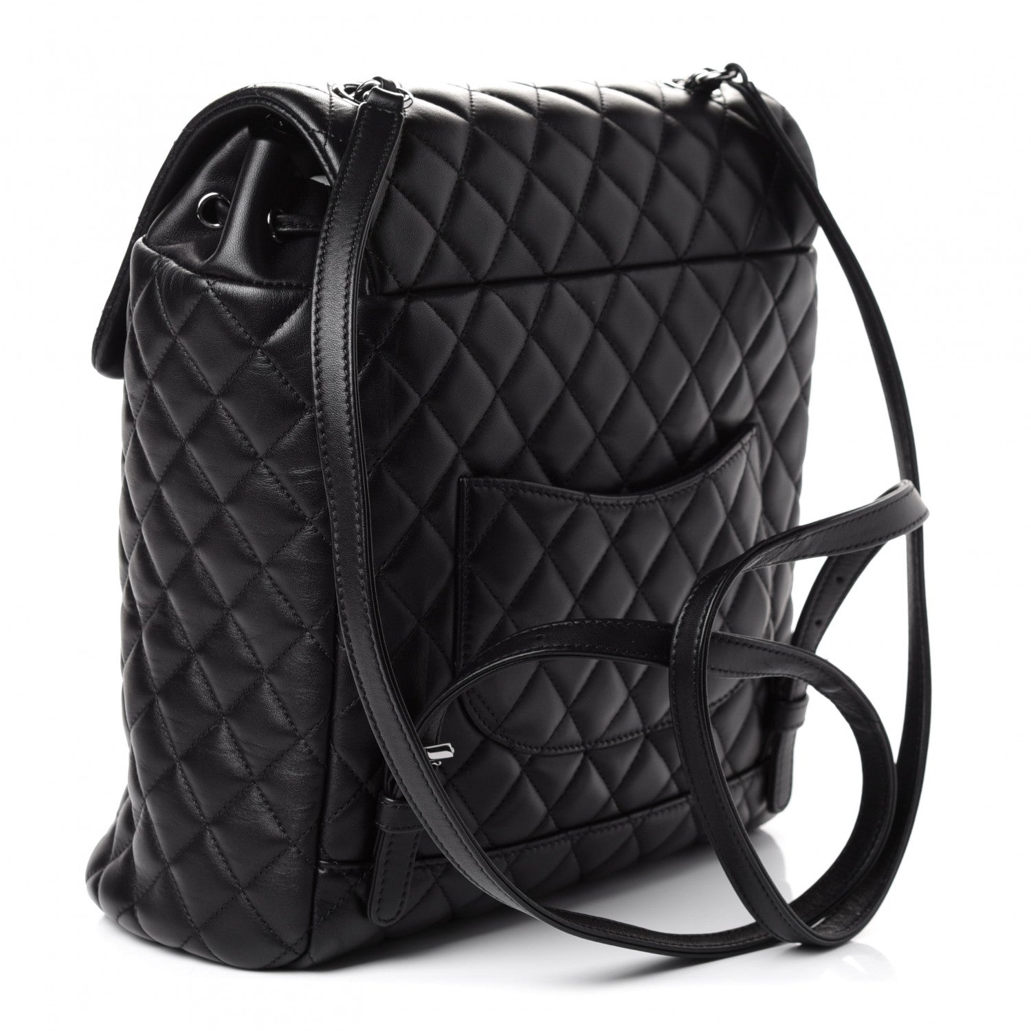 Chanel Lambskin Quilted Large Urban Spirit Backpack Black 2 of 5