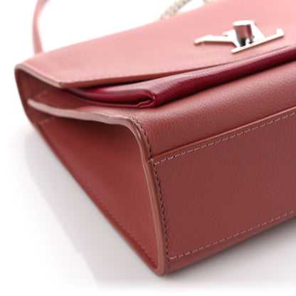 Louis Vuitton Soft Calfskin Mylockme Chain Bag BB Rose Boudoir Lie de Vin 9 of 11