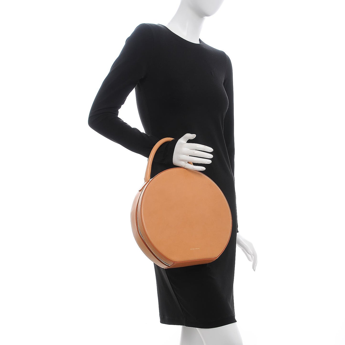 Vegetable Tanned Calfskin Circle Bag Cammello