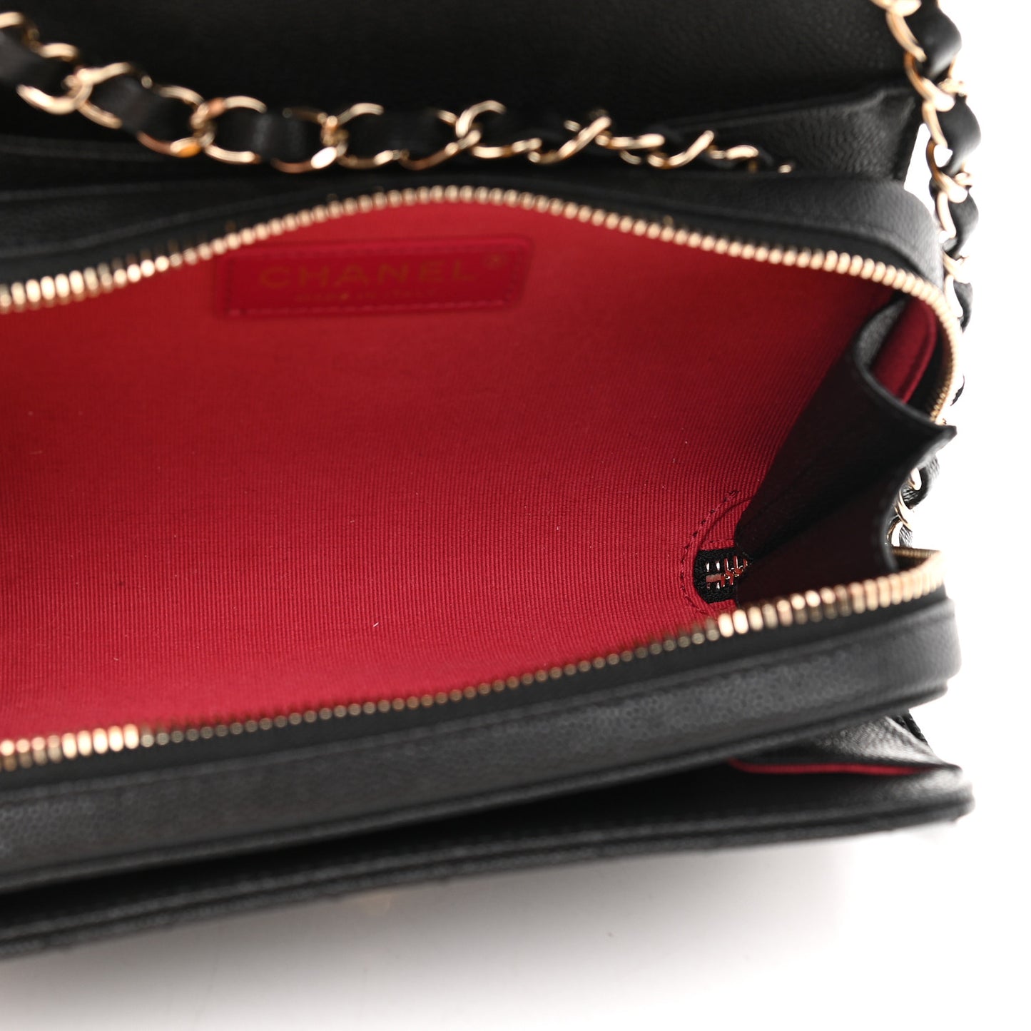 Caviar Quilted Like A Wallet Flap Black