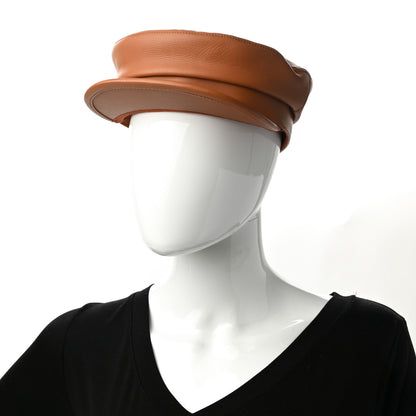 Hermes Calfskin Newton Eddie Cap 57 Gold 2 of 8