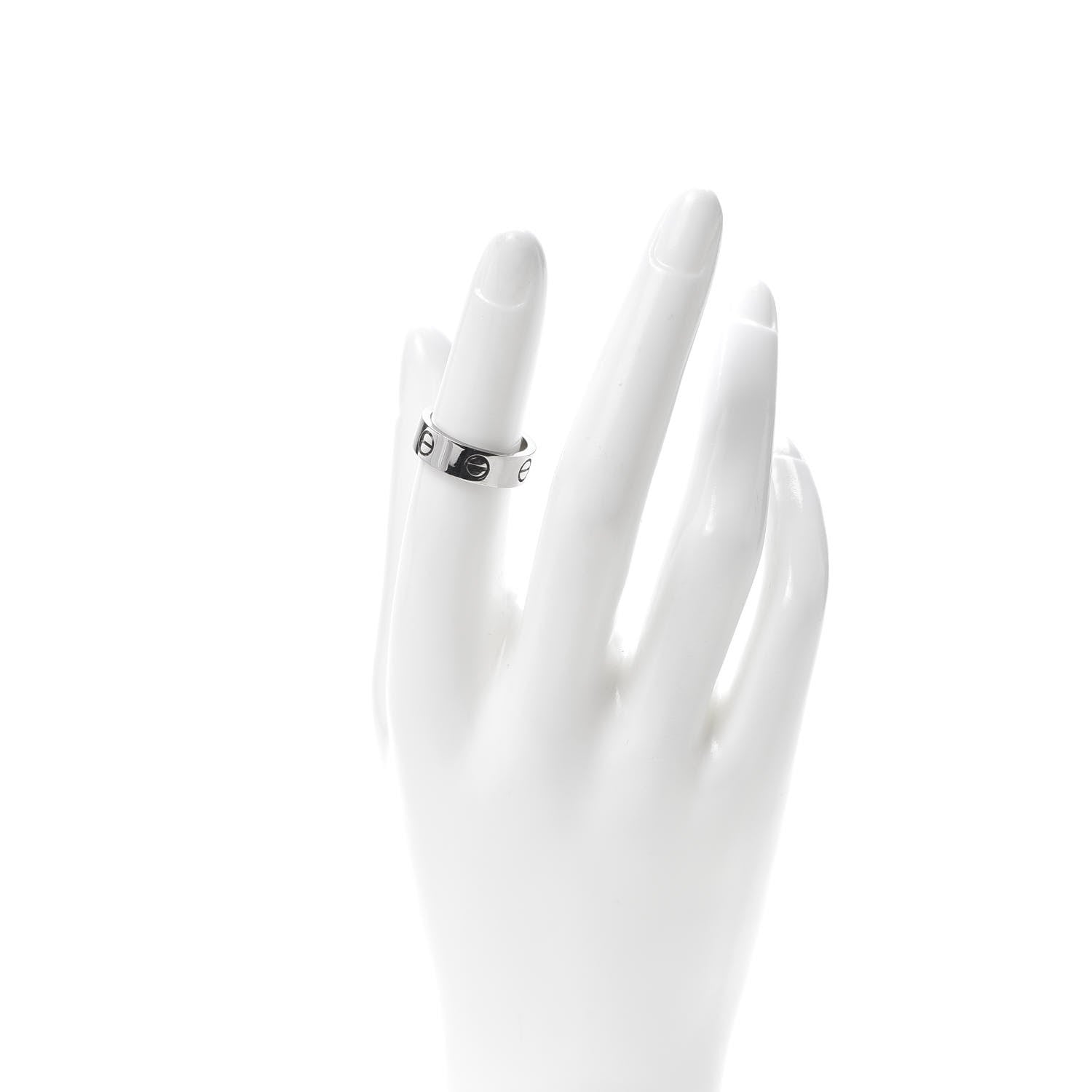 Cartier 18K White Gold 5.5mm LOVE Ring 50 5.25 2 of 4