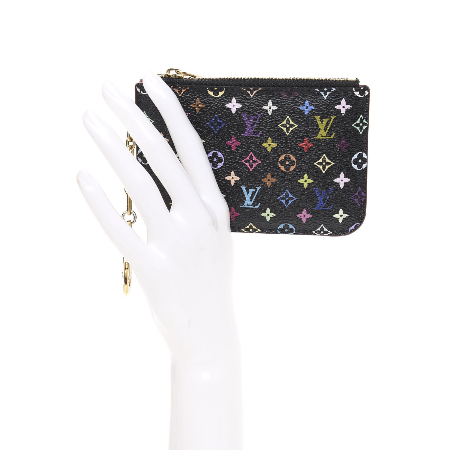 Louis Vuitton Monogram Multicolor Key Pouch Black Grenade 8 of 8