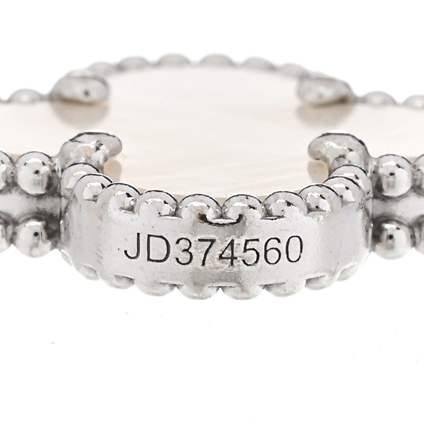 18K White Gold Mother of Pearl 5 Motifs Vintage Alhambra Bracelet