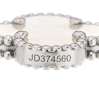 Van Cleef & Arpels 18K White Gold Mother of Pearl 5 Motifs Vintage Alhambra Bracelet 4 of 6