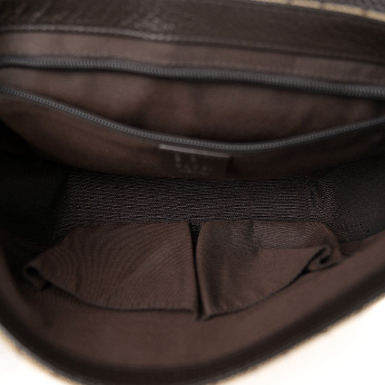 Gucci Monogram Flap Messenger Bag Beige Dark Brown 5 of 11